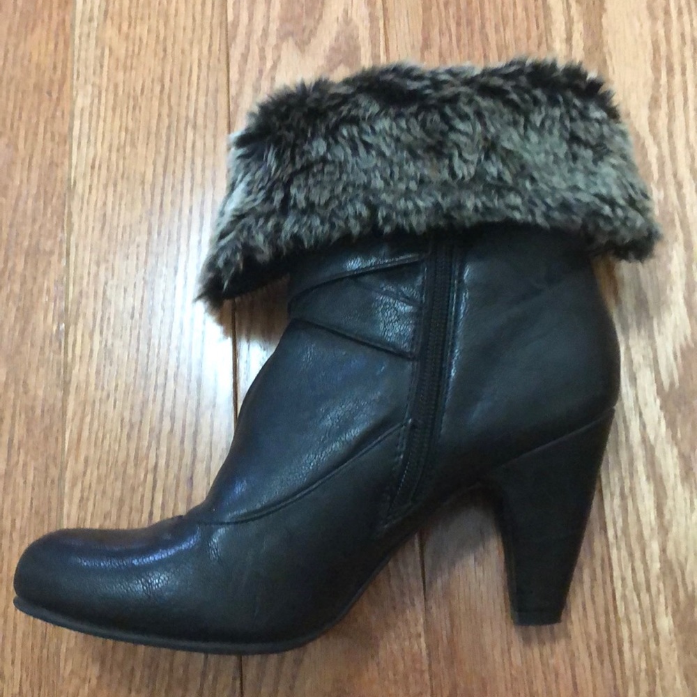 Merona fur heel boots